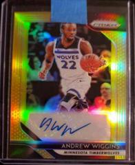 Andrew Wiggins [Gold Prizm] Basketball Cards 2018 Panini Prizm Signatures Prices