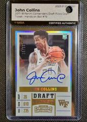 John Collins [With Ball Draft Ticket Autograph] #76 Basketball Cards 2017 Panini Contenders Draft Picks Prices