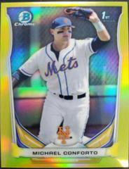 Michael Conforto [Yellow Refractor] #295 Baseball Cards 2014 Bowman Chrome Mini Prices