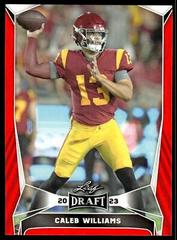 Caleb Williams [Red] #20 Football Cards 2023 Leaf Draft Prices
