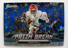 Tank Dell [Blue Ice] #PB-19 Football Cards 2023 Panini Prizm Draft Picks Break Prices