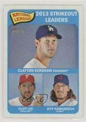 Clayton Kershaw, Cliff Lee, Jeff Samardzija #12 Baseball Cards 2014 Topps Heritage Prices