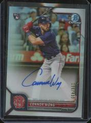 Connor Wong [Refractor] Baseball Cards 2022 Bowman Chrome Rookie Autographs Prices