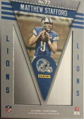 Matthew Stafford #77 Football Cards 2016 Panini Playoff Pennants Prices