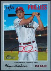 Rhys Hoskins [Red Ink] #RH Baseball Cards 2019 Topps Heritage Real One Autographs Prices