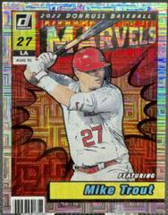 Mike Trout [Vector] Baseball Cards 2022 Panini Donruss Marvels Prices