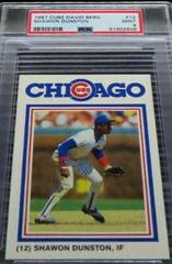 Shawon Dunston Baseball Cards 1987 Cubs David Berg Prices