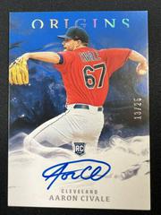 Aaron Civale #24 Baseball Cards 2020 Panini Chronicles Origins Signatures Prices