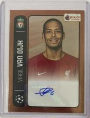 Virgil van Dijk [Autograph Orange] Soccer Cards 2022 Topps Merlin Heritage 98 UEFA Prices