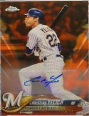 Christian Yelich [Orange Refractor] #CY Baseball Cards 2018 Topps Chrome Update Autographs Prices