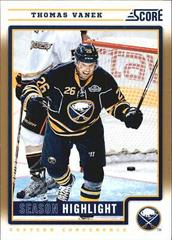 Thomas Vanek [Gold Rush] Hockey Cards 2012 Score Prices