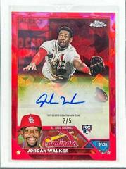Jordan Walker [Red] #RA-JWA Baseball Cards 2023 Topps Chrome Rookie Autographs Prices