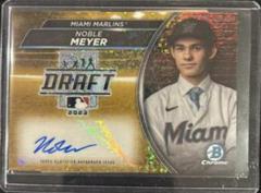 Noble Meyer [Gold Mini Diamond] Baseball Cards 2023 Bowman Draft Night Autographs Prices