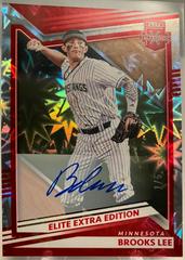 Brooks Lee [Red Signature] #8 Baseball Cards 2022 Panini Elite Extra Edition Prices
