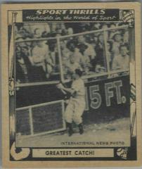Greatest Catch [Al Gionfriddo] Baseball Cards 1948 Swell Sports Thrills Prices