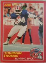 Thurman Thomas Football Cards 1989 Panini Score Prices