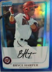 Bryce Harper [Blue Refractor] Baseball Cards 2011 Bowman Chrome Prospects Prices