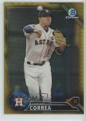 Carlos Correa [Gold] Baseball Cards 2016 Bowman Chrome National Refractors Prices