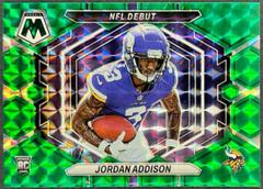 Jordan Addison [Green] #ND-14 Football Cards 2023 Panini Mosaic NFL Debut Prices