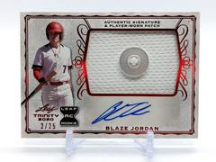 Blaze Jordan [Red] #PA-BJ1 Baseball Cards 2020 Leaf Trinity Patch Autographs Prices