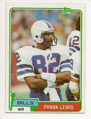 Frank Lewis Football Cards 1981 Topps Prices