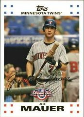 Joe Mauer #43 Baseball Cards 2007 Topps Opening Day Prices