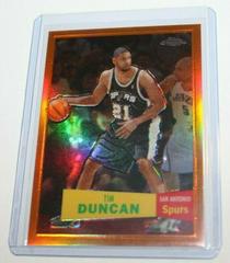 Tim Duncan [Orange Refractor] Basketball Cards 2007 Topps Chrome Prices