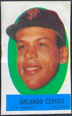 Orlando Cepeda [Blank Back] Baseball Cards 1963 Topps Peel Offs Prices