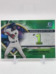 Jackson Chourio [Green] Baseball Cards 2023 Bowman Scouts Top 100 Prices