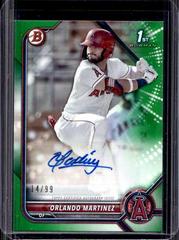 Orlando Martinez [Green] #PPA-OM Baseball Cards 2022 Bowman Paper Prospect Autographs Prices