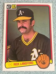 Rick Langford #365 Baseball Cards 1983 Donruss Prices