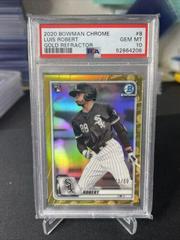 Luis Robert [Gold Refractor] #8 Baseball Cards 2020 Bowman Chrome Prices