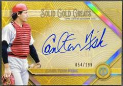 Carlton Fisk Baseball Cards 2022 Topps Tribute Solid Gold Greats Autographs Prices