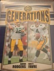 Aaron Rodgers, Brett Favre [Blue] Football Cards 2022 Panini Legacy Generations Prices