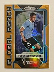 Federico Valverde [Orange] #11 Soccer Cards 2022 Panini Prizm World Cup Global Reach Prices