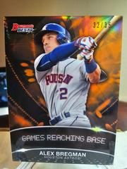 Alex Bregman [Orange Refractor] Baseball Cards 2016 Bowman's Best Stat Lines Prices