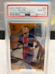 Kylian Mbappe [Orange Refractor] Soccer Cards 2020 Topps Finest UEFA Champions League Prices
