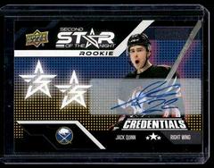 Jack Quinn [Rookie] Hockey Cards 2022 Upper Deck Credentials 2nd Star Of The Night Autograph Prices