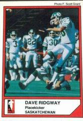 Dave Ridgway Football Cards 1984 Jogo CFL Prices