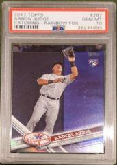 Aaron Judge [Catching Rainbow Foil] #287 Baseball Cards 2017 Topps Prices