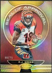 A. J. Green [Gold] Football Cards 2019 Panini Certified Seal of Approval Prices
