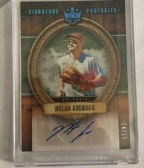 Nolan Arenado [Blue] Baseball Cards 2022 Panini Diamond Kings Signature Portraits Prices