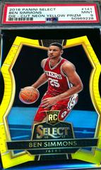 Ben Simmons [Die Cut Neon Yellow Prizm] Basketball Cards 2016 Panini Select Prices