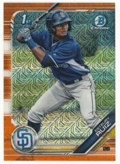 Esteury Ruiz [Orange Refractor] #89 Baseball Cards 2019 Bowman Mega Box Chrome Prices