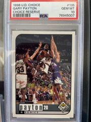 Gary Payton Basketball Cards 1998 UD Choice Prices