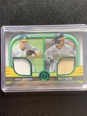 Matt Olson, Matt Chapman [Green] Baseball Cards 2022 Topps Tribute Dual Relics 2 Prices