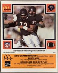 William Perry [Orange] Football Cards 1985 McDonald's Bears Prices