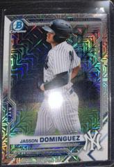 Jasson Dominguez [Yellow Refractor Mega Box Mojo] #BCP-13 Baseball Cards 2021 Bowman Chrome Prospects Prices