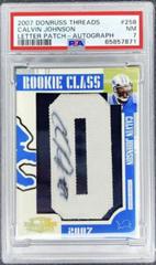 Calvin Johnson [Letter Patch Autograph] #258 Football Cards 2007 Panini Donruss Threads Prices