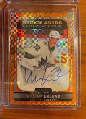 William Eklund [Orange Checkers] #R-WE Hockey Cards 2021 O-Pee-Chee Rookie Autographs Prices